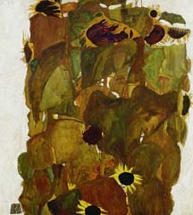 Motief Schiele - Zonnebloemen